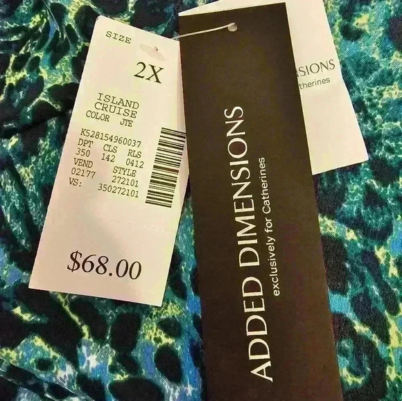 Added Dimensions Womens Top Blazer Colorful Animal Print NWT 2X - Picture 7 of 10